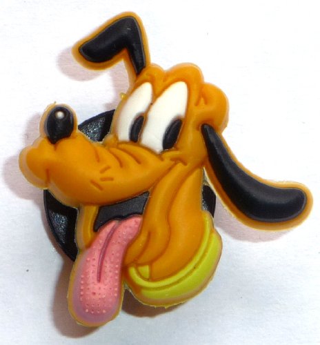 Pluto Dog Pup Disney JIBBITZ Crocs Hole Bracelet Shoe Charm ~ Mans Best Friend