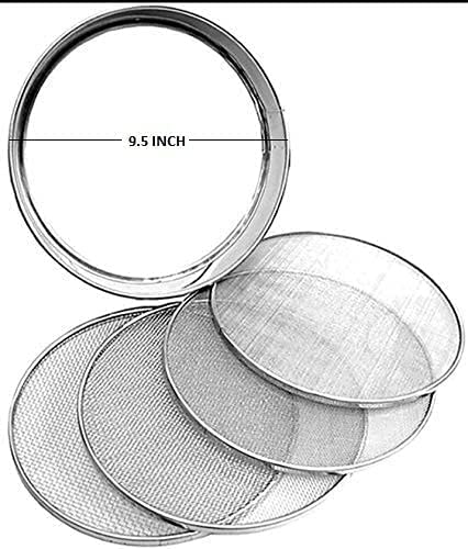 Image of 4 in 1 Stainless Steel Interchangeable Sieve, Flour Chalni, Spices, Food Strainers, Atta Chalni, Jaali Channi Atta Maida Strainer