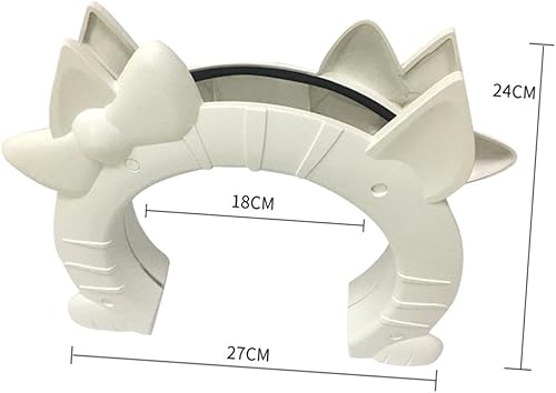 Miniatura 2 de Happyyami Cat Door for Large Cats and Small Dogs White Plastic Pet Gate with Smooth Wide Opening Keeps Dogs Litter Box Easy to Install Interior Door