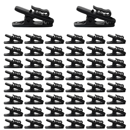 50Pcs Clips for Earphone Wire,Headphone Clip for Shirt,Small Cable Clothing Clips,Earbud Clips,Headphone Mount Cable,Keep Earphone/Microphone Cord in Place for 1.5mm Wire Diameter Round Wire Earphone