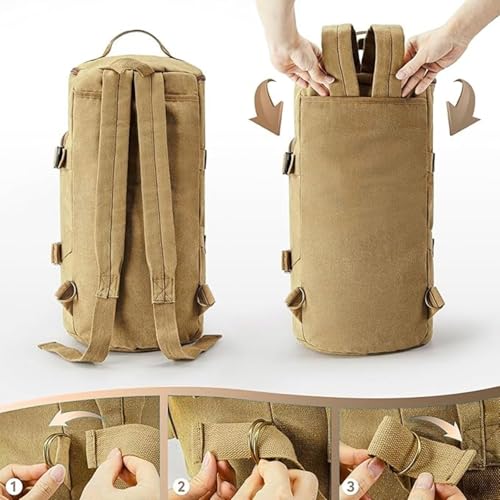 Image of KARRIER Denim Travel Backpack | Multipurpose Duffle, Trekking, Camping, Cycling, Tourist & Tactical Rucksack for Men & Women