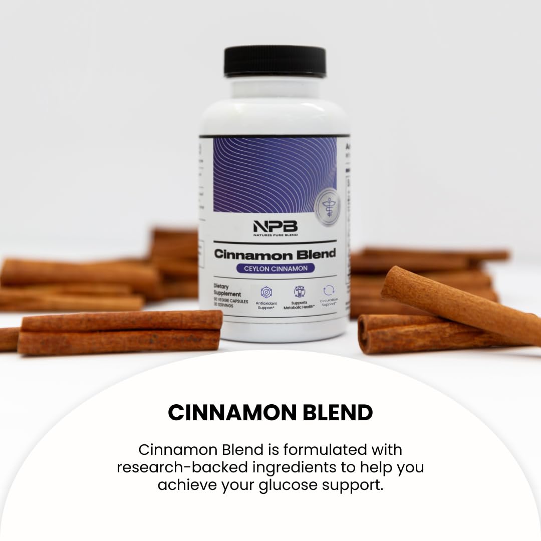 Nature's Pure Blend Ceylon Cinnamon Capsules with Turmeric Curcumin Supplement – Cinnamon Extract for Cell Support – Organic Turmeric Supplement, Herbal Support for Women & Men (2,225mg, 90 Caps) — Amazon image 6