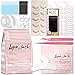 Lyon Lash Eyelash Extension Supplies 4x100 Packs - 100 Pairs Under Eye Gel Pads | 100 Disposable Mascara Brushes Wands | 100 Micro Applicators Brush | 100 Glue Ring Holder | 2 Medical Tapes
