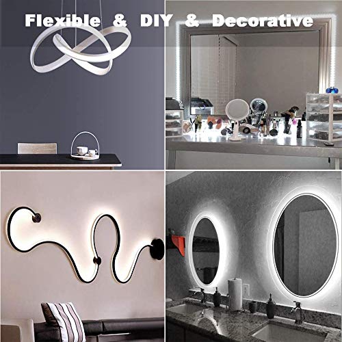 Joylit 24V Led Strip Lights White 6000-6500K, 16.4Ft/5M Flexible 300 Units Smd5050 Leds, No-Waterproof High Bright Led Tape Lights (Led Strip Only) #TOP7