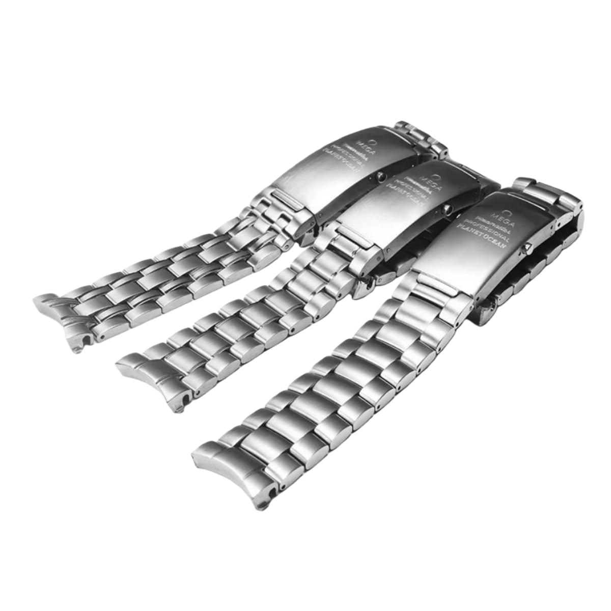Correa Reloj Acero Inoxidable Sólido 20mm 22mm Extremos Curvos, Brazalete Banda Metal Recambio para Omega Seamaster 300 Collection-C 20mm