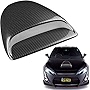 Mega Racer Printed Carbon Fiber Hood Scoop - Front Hood Vent Cover for Decorative or Air Flow Intake, Aero Dynamic, Universal Fit for Cars, Pickup Trucks, SUVs, Exterior Automotive Accessory, 1 Piece