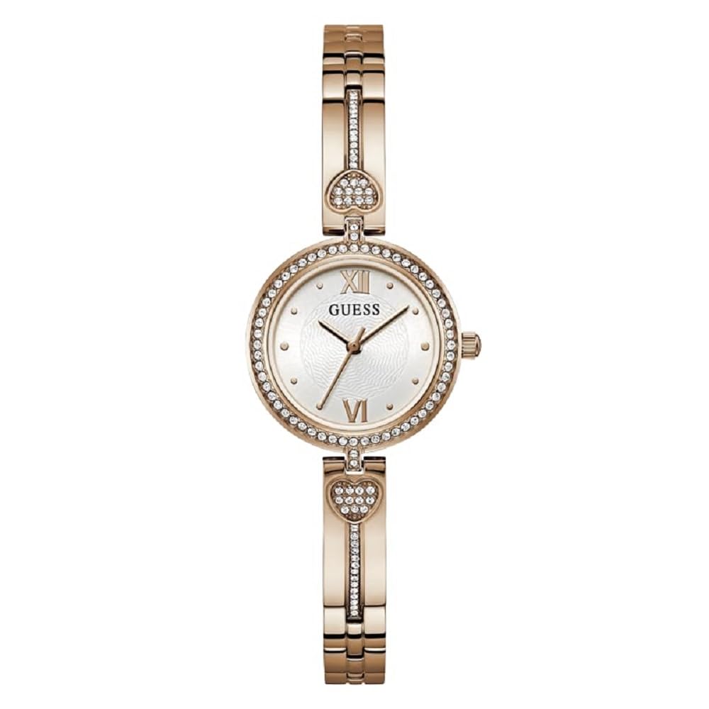 GUESS Stainless Steel Women White Analog Round Dial Watch- Gw0655L3, Pink Band (B0CLF4D5K5) Amazon Price History, Amazon Price Tracker
