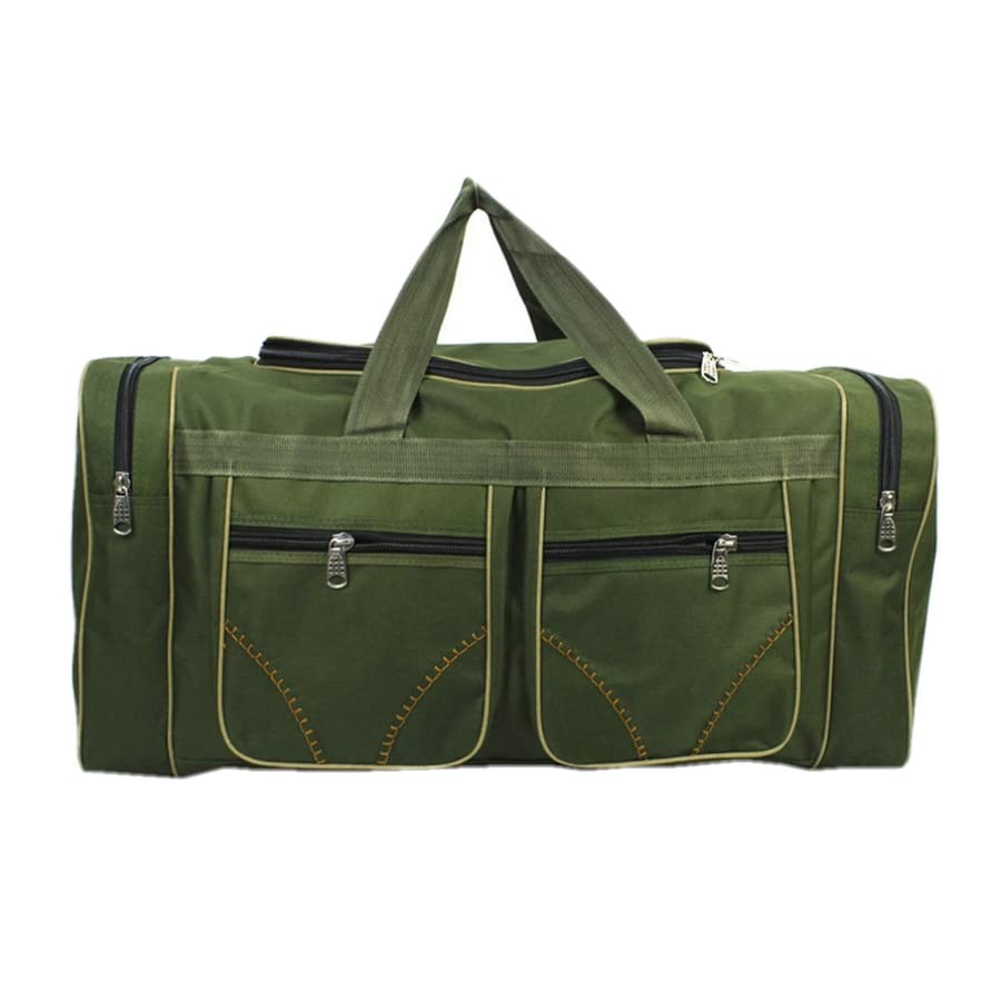 80L Large Capacity Waterproof Luggage Big Travel Bag Men Women Oxford Cloth Travel Duffle Weekend Bags Hand Luggage Bag (Army Green)