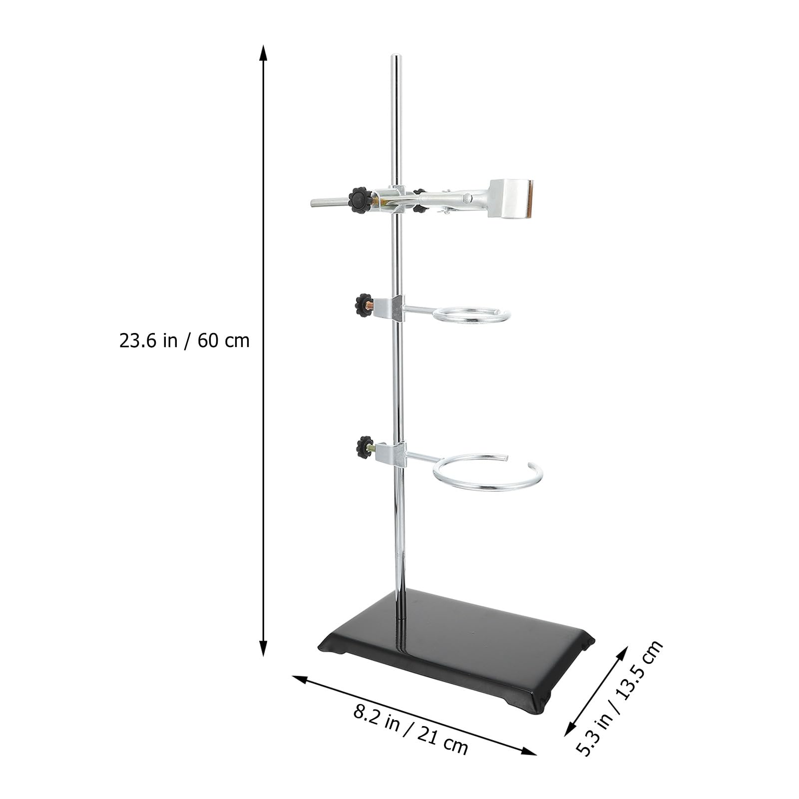 YARNOW Support de Laboratoire Facile à Assembler en Fer Argenté et Pratique à Transporter pour Expériences de Chimie et Physique