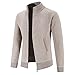 Muscularfit Cardigan Sweaters for Men Long Sleeve Causal Fashion Full Zip Knitted Sweaters Slim Fit Winter Warm Jacket Coat Prime of Day Deals Today 2024 Men's Sweaters Beige L