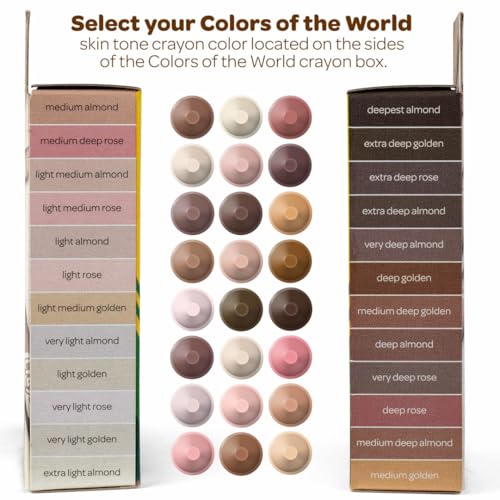 Image of Crayola Bulk Crayon Set, Colors of The World, Multicultural Crayons, School Supplies, 6 Sets of 24 Colors (Pack of 8)