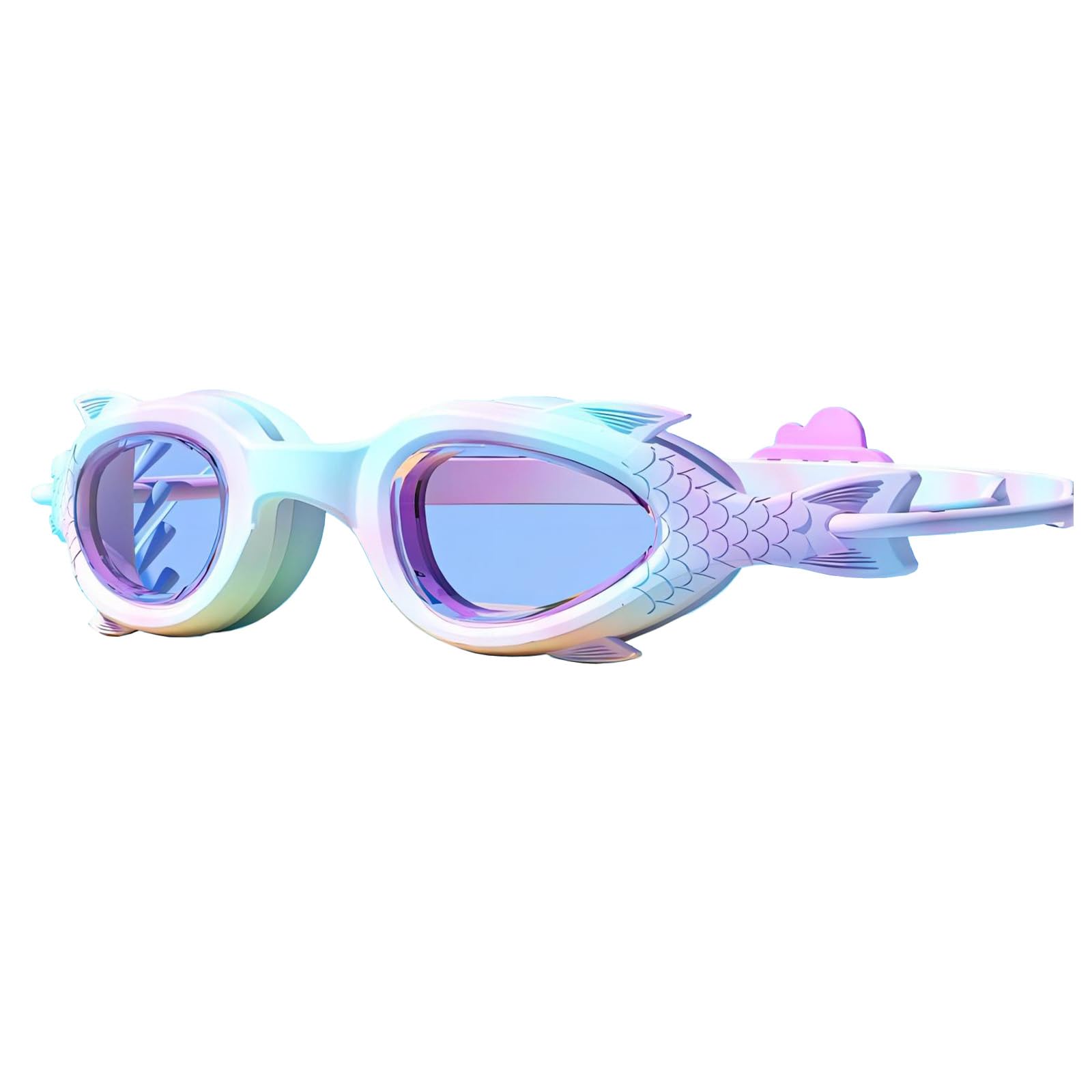 Children's Swimming Goggles Mermaid Swim Goggles with Uv Protection and Anti Fog No Leak Pool Goggles Kids Swimming Goggles Adjustable Sea Swimming Goggles for Kids Boys Girl (Purple Swimming Goggles)