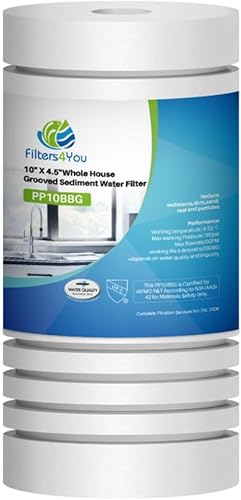 Miniatura 3 de CFS Paquete de 2 cartuchos de filtro de agua de polipropileno para toda la casa compatibles con modelos de sistema UV CMB-510-HF, IHS12-D4 - Elimina