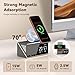 TobenONE 6-in-1 Alarm Clock Wireless Charging Station for Apple Devices, Night Light, Nightstand, MagSafe Magnetic Phone Charger, Fast Charging for iPhone 17 16 15 14 13 Pro Max, Apple Watch, AirPods