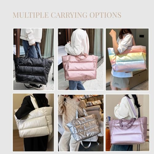 Bolso tipo tote y bolso acolchado para mujer miniatura 2