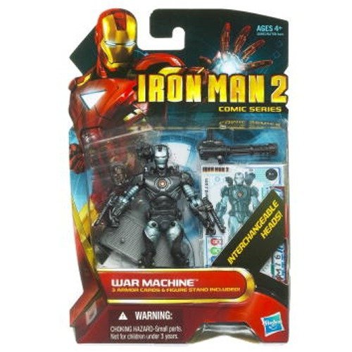 Iron Man 2 Comic 4 Inch Action Figure #38 War Machine Cyborg with Interchangeable Heads