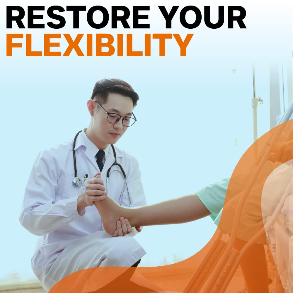 Treat My Feet Compression Ankle Brace with Silicone Ankle Support and Copper - Plantar Fasciitis Brace for Foot Pain & Achilles Tendonitis Relief - Ankle Brace for Women & Men - Large Size