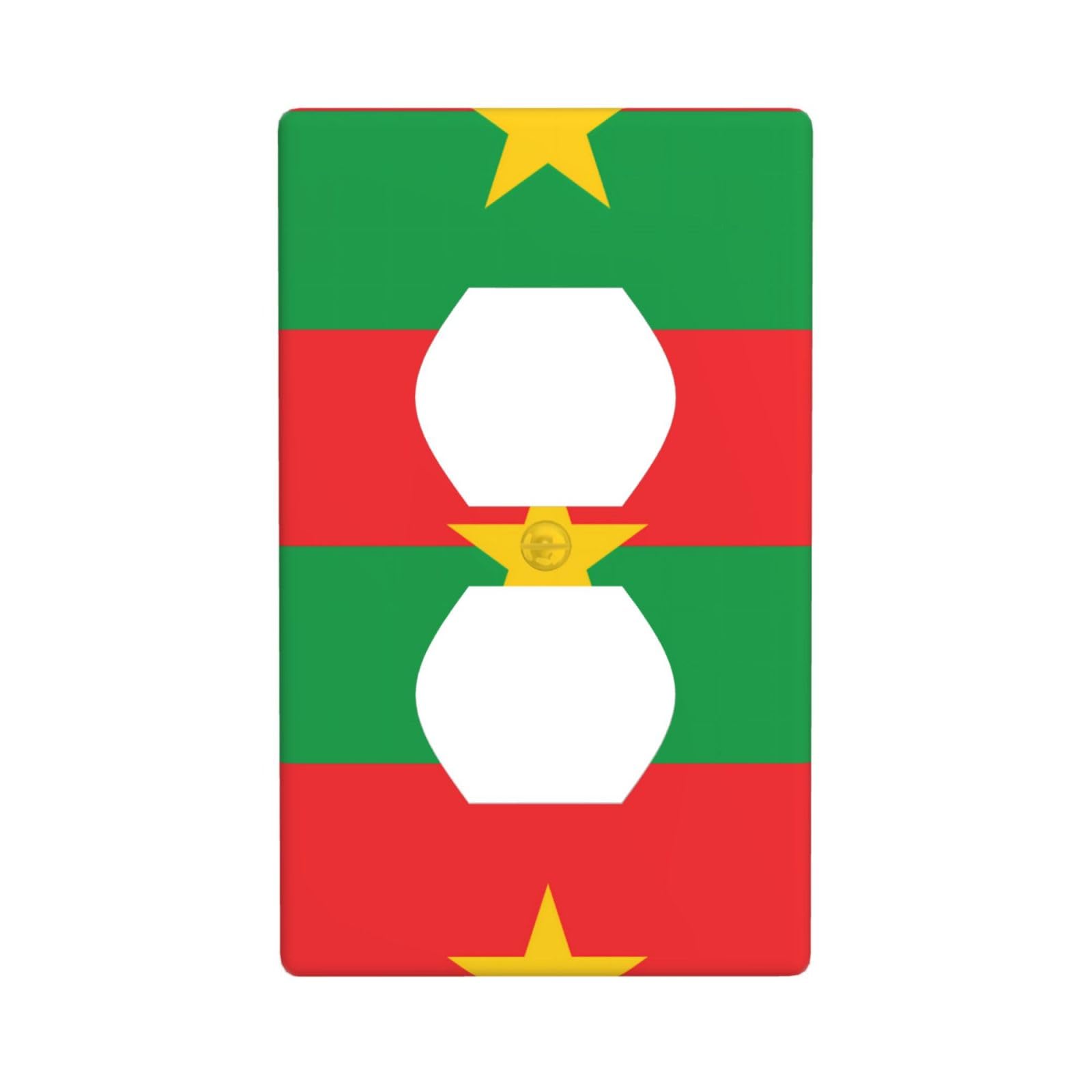 Flag of Burkina Faso Unbreakable Polycarbonate Switch Plate-1 Gang Screwless Wall Plate for Home Office