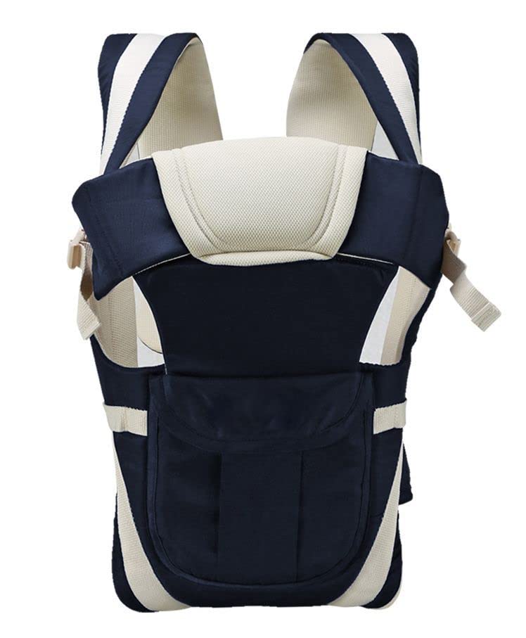 Image of Elementary Elegant Baby Carrier with 4 Carry Positions, Baby Carrier for 4 to 24 Months Baby, Adjustable New-Born to Toddler Carrier with Cushioned Leg Support, Max Weight Upto 15 kgs (Navy Blue)