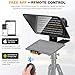 LENSGO 12.9'' Aluminum Teleprompter for iPad Tablet DSLR Cameras with Remote Control, App Compatible with iOS/Android,Professional Prompter for News/Broadcasting,Online Teaching,Live Streaming(TC12)