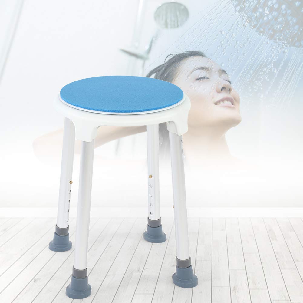 Taburete de baño antideslizante giratorio de 360 ​​grados, asiento de ducha para ancianos y mujeres embarazadas
