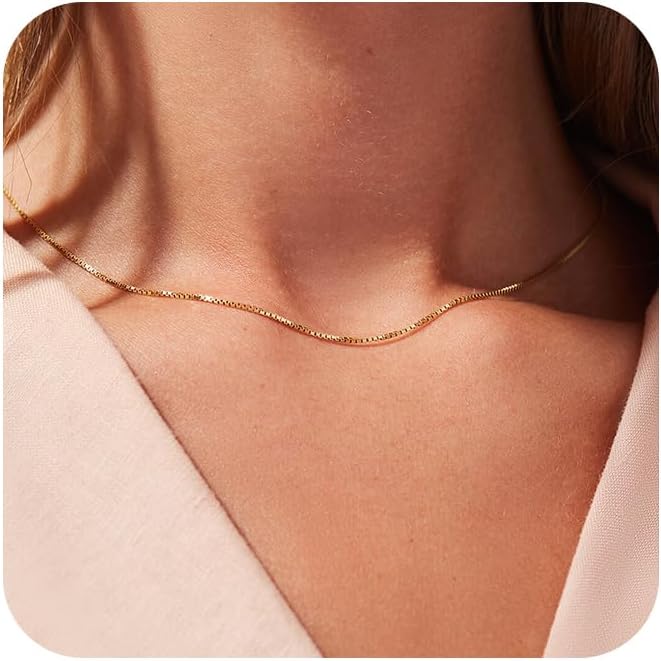 Freekiss Women's Layered Necklace Set - 3 Piece Dainty Gold Jewelry for Everyday Stacking | 14K Gold Plated Snake Chain, Rope Chain, Cuban Chain | Adjustable Length 14-18.5 Inch | Gift Ready