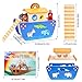 KMTJT Toddlers Wooden Noah's Ark Toy Animal Playset, Baptism Gifts for 1 2 3 Boys Girls, Shape Sorter Early Learning Montessori Toys with Bible Story Book for 12 18 24 Months Babies