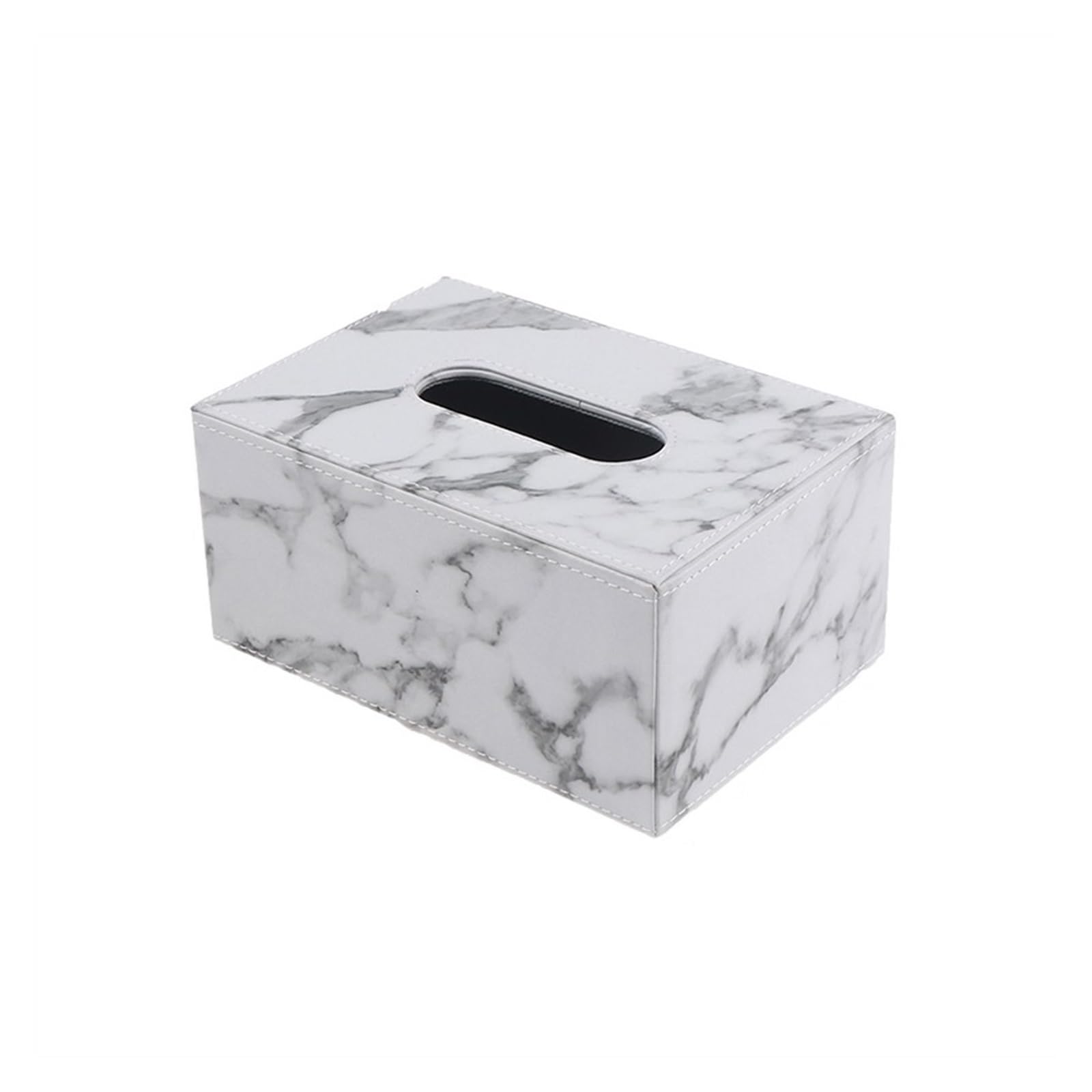 Kosmetiktücher Box Moderne Marmorstruktur, rechteckig, PU-Leder, Taschentuchbox, Servietten-Toilettenpapierhalter, Spender, Heimdekoration für Esszimmer Badezimmer Schlafzimmer(A)