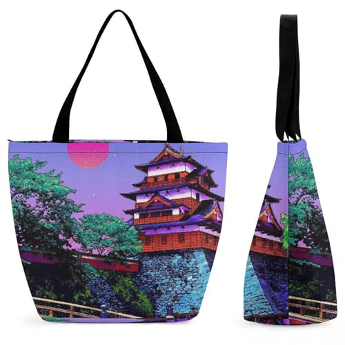 Sac à bandoulière femme grand format Pavillon cabas voyage et courses de jour