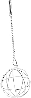 BAZEITFLOW 1pc Hanging Rabbit Grass Ball Dispenser for Pets Stainless Steel Feed Ball for Hamsters Guinea Pigs Chinchillas Easy to Use Keeps Cage Clean