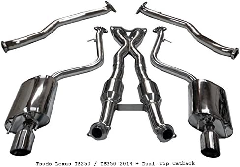 Tsudo SP Stainless Cat back Exhaust compatible for Lexus Is250 / Is350 2014+ RWD