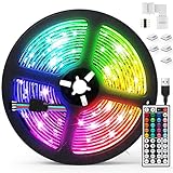 led panel rgb amazon ✦【Seguro y Confiable】: Esta tira de LED está compuesta por 150 cuentas de lámpara SMD 5050 de bajo contenido de carbono, que se pueden usar fácilmente para cualquier dispositivo USB 5V. Tiene buena disipación de calor y dispositivos de protección contra cortocircuitos, sin contaminación, bajo consumo de energía, táctil y seguro para los niños. (No impermeable)