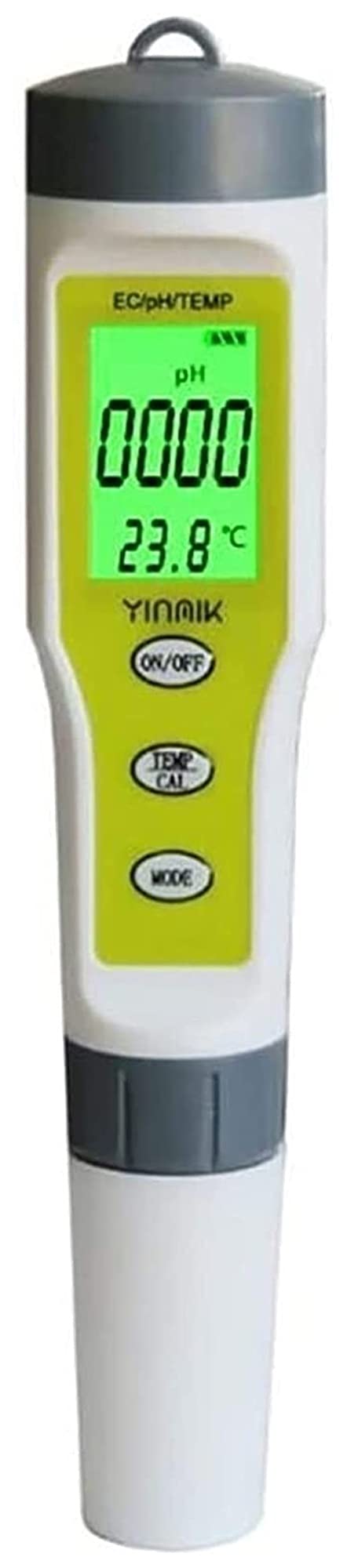 Probador digital preciso Ph / ec / Temp portátil 3 en 1 Pluma de prueba Valor de pH de mano Medidor de pH Probador de calidad del agua for piscina Hogar Calidad del agua Práctico Detector de calidad d