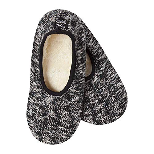 World's Softest Women's Weekend Collection Ragg Knit Ankle Slipper Nightfall Large