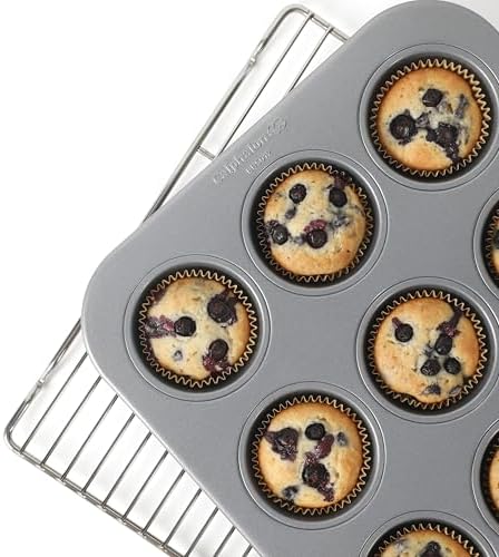 Calphalon Titan Steel Core PFA Free Nonstick 12 Cup Cupcake Muffin Pan - Thumbnail 5