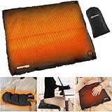 Gillevecara ホットマット 電気マット 10秒速暖 ハンドウォーマー usb ヒーター 3段階温度調整 ホットカーペット ミニ 日本製ヒーター 1.2m延長コード 収納袋 省エネ 軽量 洗える 手 腰 足元 膝掛け 温める 寒さ対策 防寒グッズ 自宅 アウトドア キャンプ 車用 オフイス 暖房器具 取扱説明書付き 40*45cm -ブラック