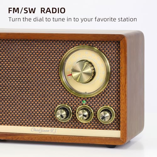Radio Bluetooth madera sólida ChaoYuan R1 vintage miniatura 2