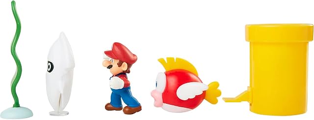 Foto 3 de 8 de Nintendo Super Mario - Diorama Submarino con Figura de 6 cm - Juguete con Mecanismos para niños 3 años +