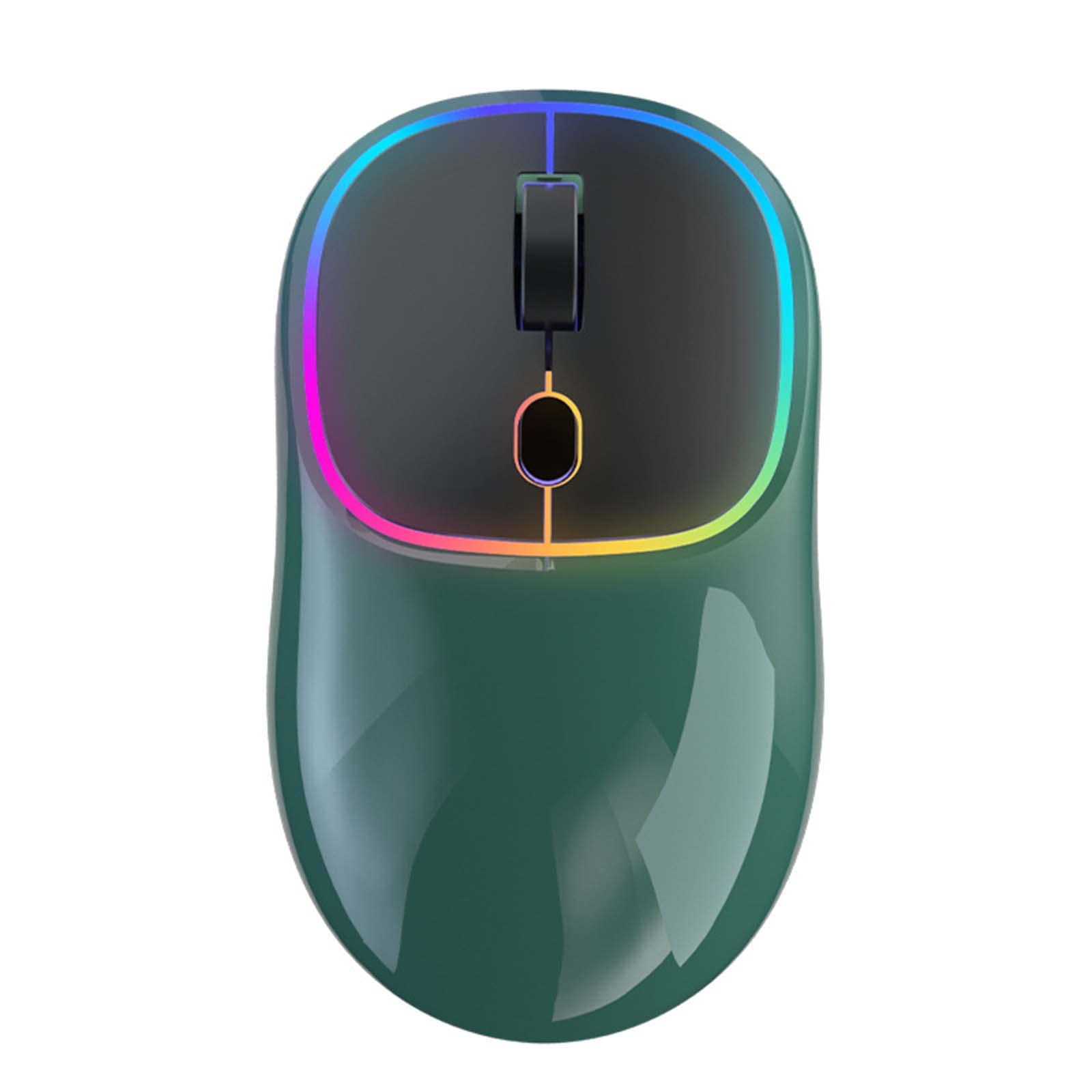 Mysz Mysz bezprzewodowa Mysz komputerowa do laptopa Mysz USB do gier Bluetooth Ergonomiczna mysz Urządzenie wskazujące Fotoelektryczny typ c z możliwością ładowania 2,4 GHz(Green)