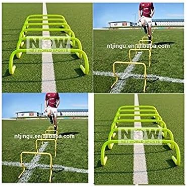 CW"(Set of 6 PVC Hurdles 6,9,12 Inches Ultra Durable, All Purpose, Speed Training,Agility,and Plyometric All Sports Soccer Football, Basketball, Volleyball,Hurdles