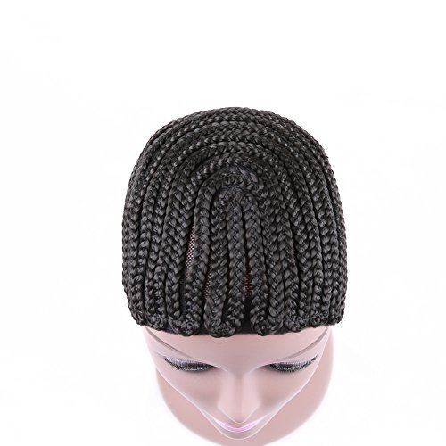 HANNE Clip in Cornrow Crochet Braided Wig Cap Adjustable Medium Size Crochet Wig Cap