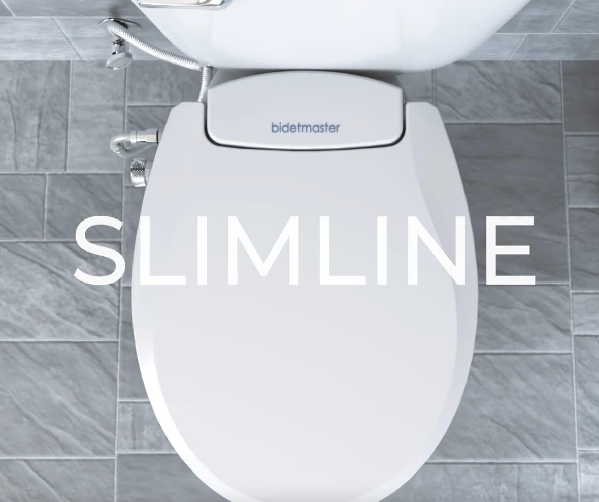 bidetmaster Slimline Round Bidet Seat NonElectric Dual Nozzle Self