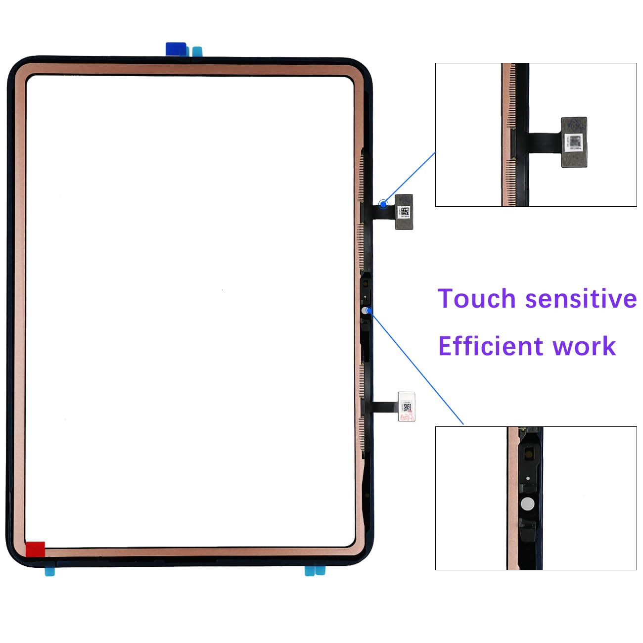 Écran tactile pour iPad 10th 2022 10,9" Digitizer Écran tactile pour iPad 2022 A3162 A2757 A2777 A2696 Noir avec kit de réparation (pas LCD)