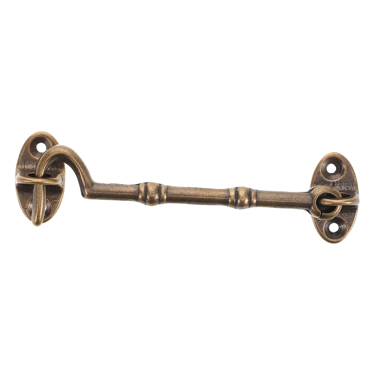 HOLIDYOYO Hook Lock Latch for Door Enhance Home Safety Brass Hook Eye Latch Stability Support Rods Included