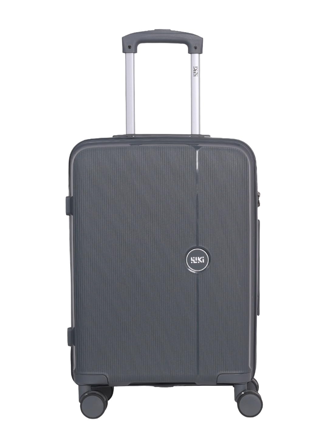 Zine Hard Shell Cabin Luggage 55 cm by Wildcraft | Polycarbonate Carry-On Suitcase with 8 Silent Spinner Wheels, Secure Combination Lock, Lightweight Water-Resistant Travel Trolley Bag | Grey-image-9