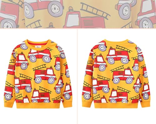 Boys Sweatshirts Casual Sweatshirts Cotton Sweatshirts Long Sleeve T-shirts Crew Neck Cartoon Tops for Boys-644