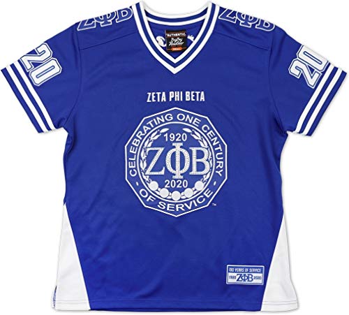 Big Boy Zeta Phi/? Beta Centennial Divine 9 S14 Ladies Football Jersey [Royal Blue - S] - ID#27279