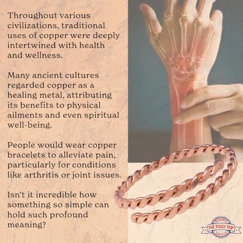 The Fussy Pup Copper Bracelet for Women, Hand Forged Twisted Bangle, Adjustable Solid Copper Bracelets Jewelry Gift2