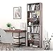 Homfa Bookshelf 70 in Height, Bookcase 6 Shelf Free Standing Display Storage Shelves Standard Organization Collection Decor Furniture for Living Room Home Office, Dark Oak