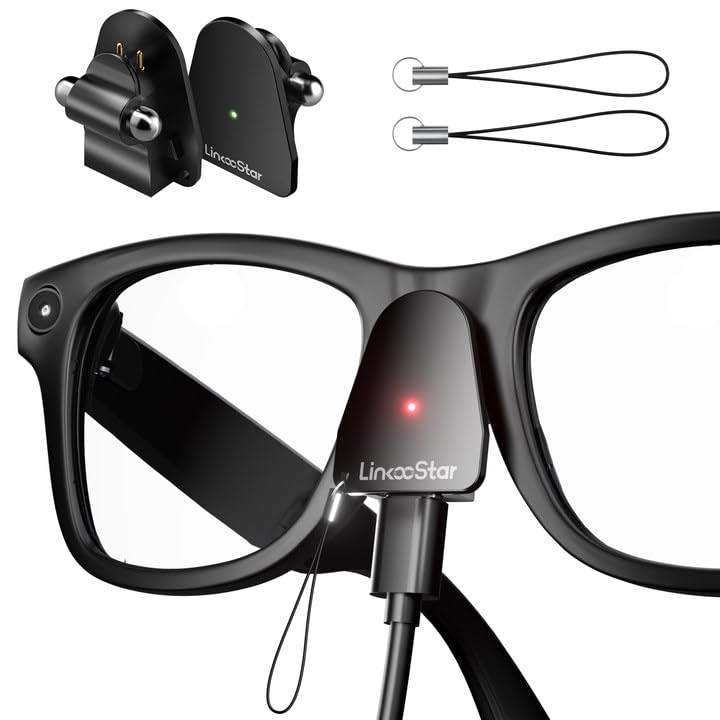Charging Adapter Compatible with Ray-Ban Oakley Meta AI Smart Glasses(Gen 1&2),Portable Charger USB C Port for Wayfarer,Skyler,Headliner and HSTN Meta Accessories(2 Pcs)